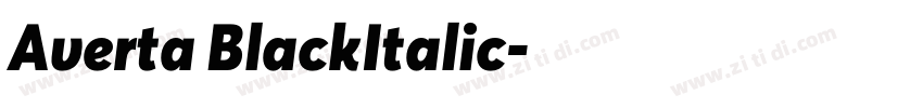 Averta BlackItalic字体转换